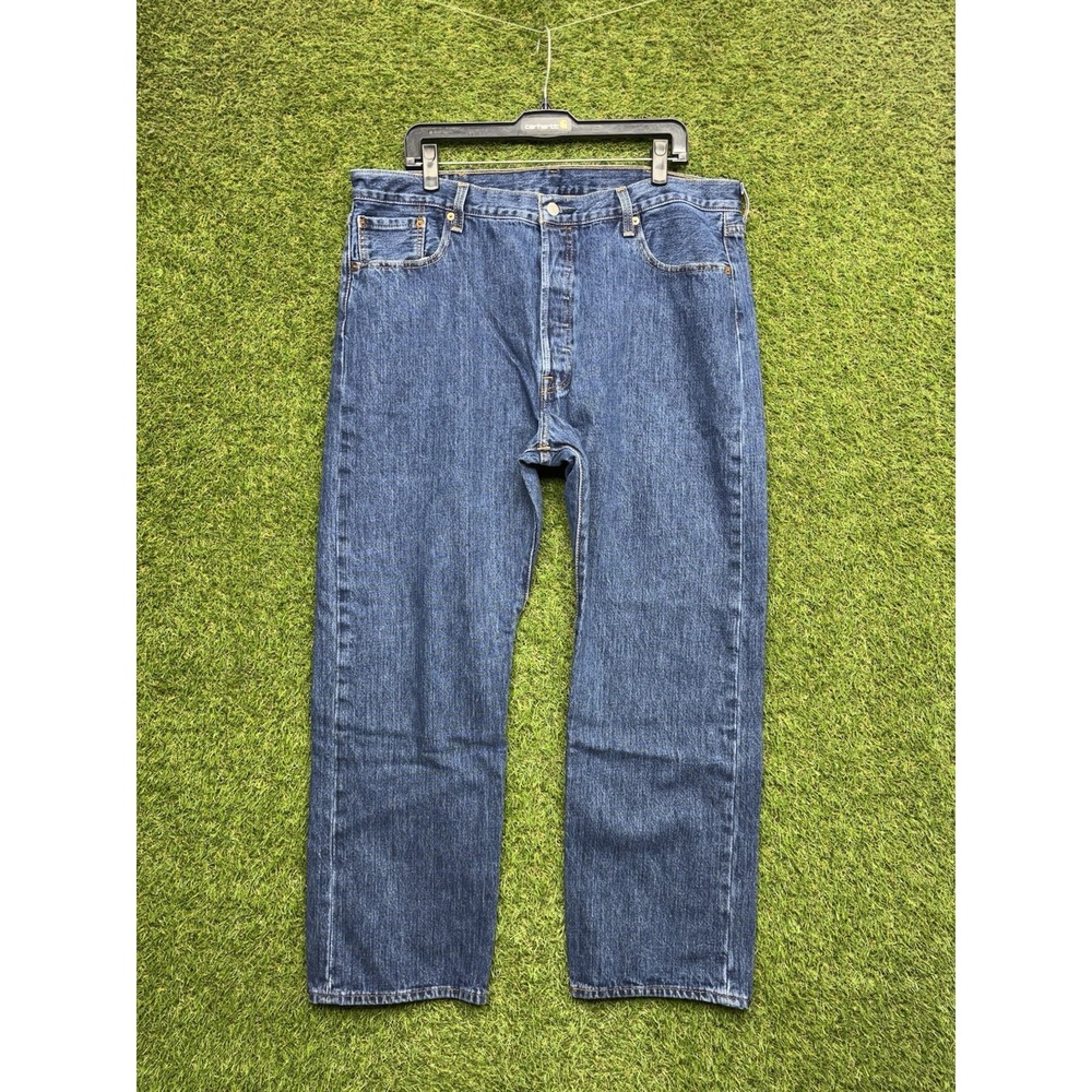 Levis 501 Jeans Mens 40x29 Blue Denim 93 Premium Button Fly Dark Wash Straight